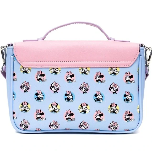 Disney Minnie Mouse Pink and Blue Crossbody Bag NWT - Picture 2 of 12